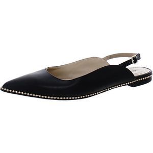 Coach Womens Vae Black Leather Slip-On Dressy Slingbacks Shoes Used
